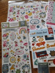 Echo Park Paper sets, chipboard stickers, Sticker book, embellishments