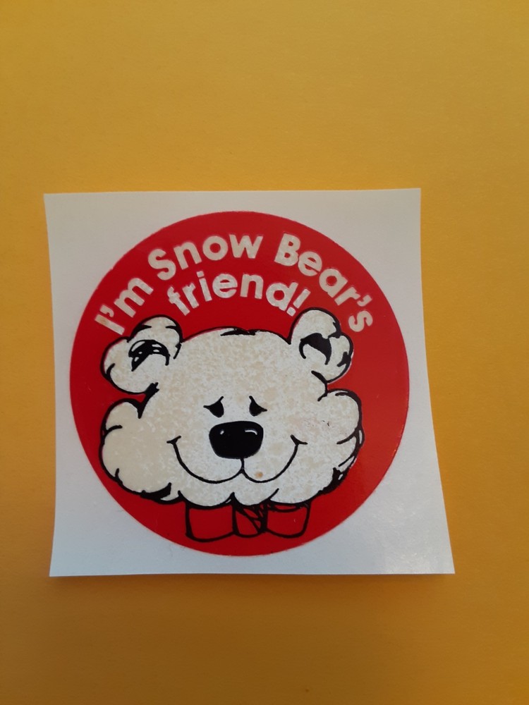RARE! vintage 80’s Snow Bear Thalhimer’s Dept store sticker *restored*