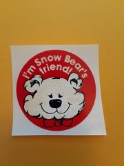 RARE! vintage 80’s Snow Bear Thalhimer’s Dept store sticker *restored*