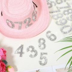 Yinder 60pcs Bling Rhinestone Numbers Self-Adhesive Glitter Number Crystal Ir…