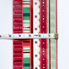 Christmas Holiday Borders Metallic Non-Adhesive Chipboard 12″ Embellishments