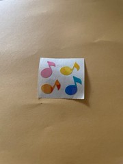 Vintage 1980s Sandylion Pearly Music Note Stickers