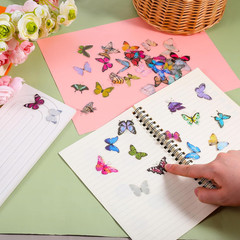 240 Pcs Butterfly Stickers Floral Transparent Self-Adhesive PVC for Crafts