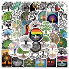 Tree of Life Stickers Vinyl Decal Autumn Fall Festival Halloween Pack Lot 50pcs