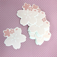 Sakura Cat Cherry Blossom Memo Note Sheets Cute Kawaii Scrapbooking Planners