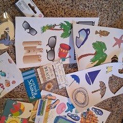 Mixed Paper Plastic Foam Embellishments Multicolor Beach Summer Scrapbooking Lot