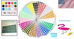 Effortlessly Organize with 2400 Color Coding Dot Stickers – Assorted 15 Colors