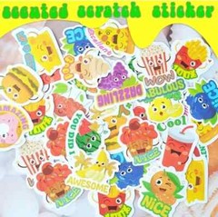 Vintage Scratch And Sniff Stickers Retro 80s 90s Junk Food Fruit Candy Lot Of 4