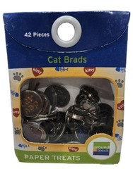 Around the Block CAT BRADS Paper Treats 42 Pieces NEW