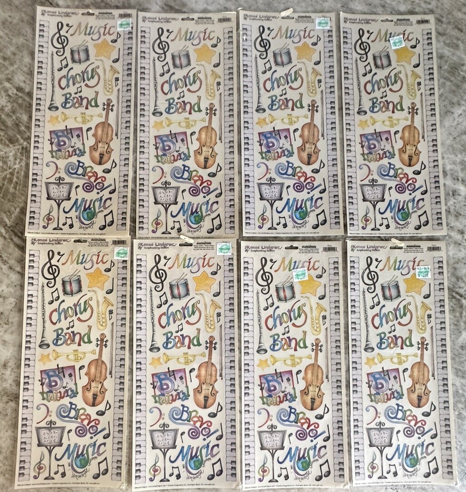Creative Imaginations Renae Lindgren 5.5x12in MUSIC Band CHORUS Sticker 8 Packs