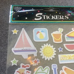 Nicole Stickers Beach Vacation Summer Sandcastle Ocean Sail Boat Jet Ski Snorkel
