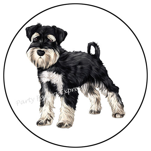 MINIATURE SCHNAUZER DOG ENVELOPE SEALS LABELS STICKERS PARTY FAVORS