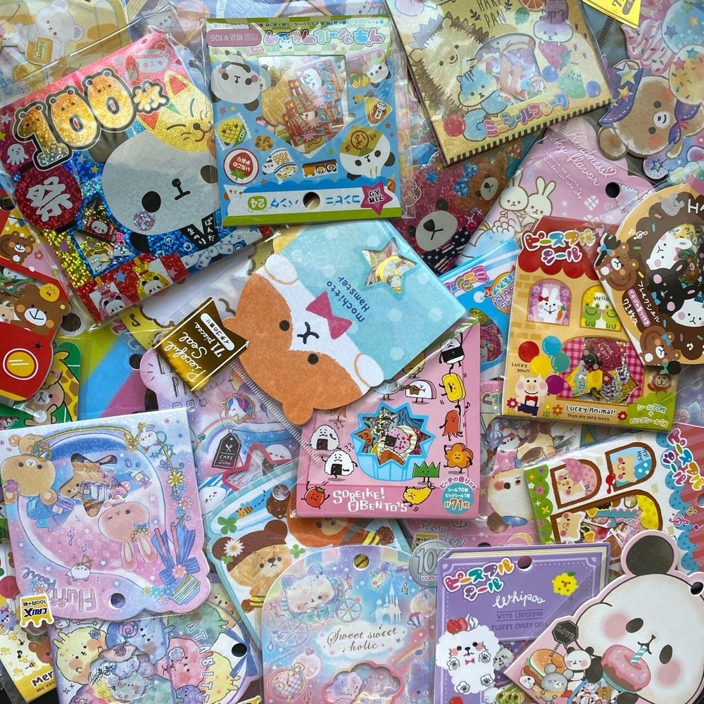 Kawaii Sticker Flakes San X Sanrio KAMIO Japan QLIA 50 Pieces Mix Grab Bag Lot