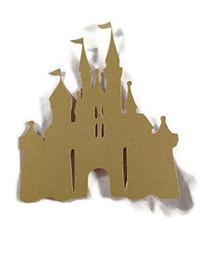 Disney World Castle Cinderella Disneyland Vacation Die Cuts – 4Pc Shimmer Gold