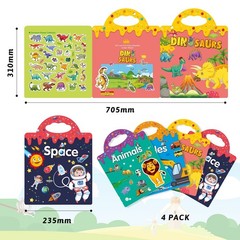 Reusable Sticker Books Set for Toddlers 1-4 | Fun Activity Pads with Toy Sticker