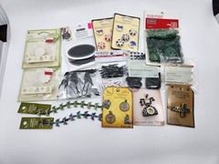 Lot of Scrapbooking Embellishments Buttons Beads Glass Beads Charms Pendants