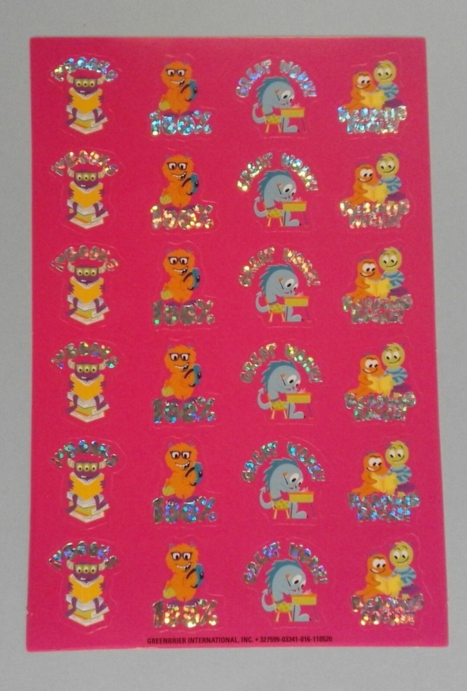Happy I Love Books 100% Great Work Reading Stickers for your Planner 264883