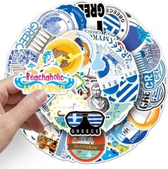 50 Pcs Greece Travel World Stickers City Souvenirs Stickers Waterproof Vinyl