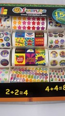 VTG SandyLion 1500 Sticker Set Box Rare Metallic Prismatic Teacher Y2K Lot