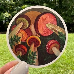MUSHROOMS fun stickers 50 decals water bottle computer