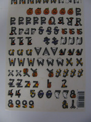 Beary Patch MINI ALPHA HALLOWEEN STICKERS Double Sheet Dari Cook