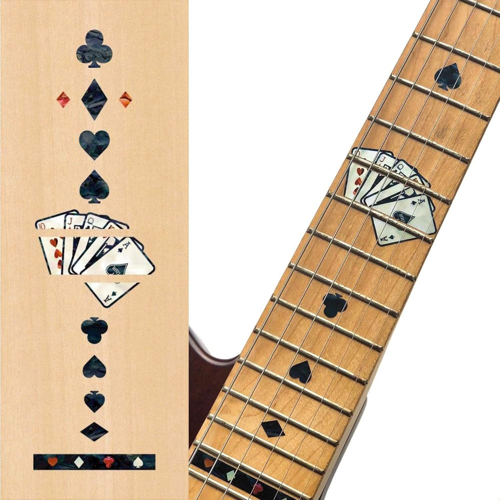 Playing Cards Guitar and Bass Inlay Stickers Markers Fret Decals
