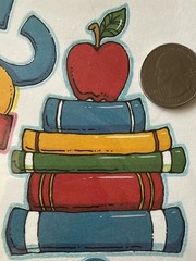 SCHOOL Die-Cut Stickers(11pc) Provo•Bus•Books•Pencil •Students•House•Card Making