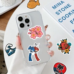 Japanese Traditional Culture Stickers, 50 Pcs Vinyl Waterproof Japan Travel D…