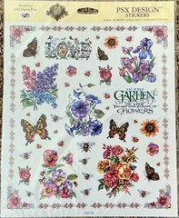 NEW Sealed Vintage Old Stock 4 PSX Sticker Sheets FLOWERS HEARTS ANGELS ROSES