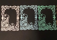 Butterfly frame die cut embellishments 6 pcs 3-7/8″ x 2-3/4” Scrapbook Cards