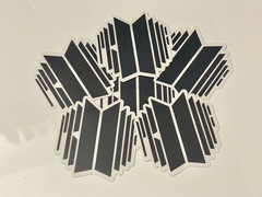 BTS «PROOF» Clear White Matte Die Cut Sticker