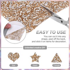 Rhinestone Sheets, Rhinestone Sticker 15.7″x9.4″ Self Adhesive(Silver Rose Gold)