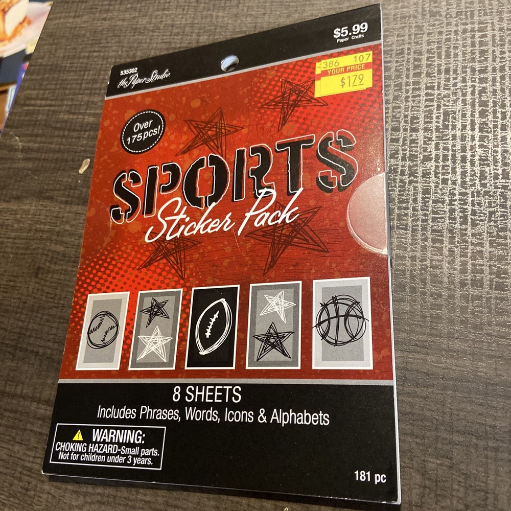 SPORTS Stickers Pack~250 Pieces+~Phrases, Words, Icons, Letters~NEW