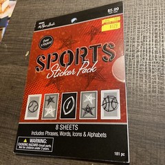 SPORTS Stickers Pack~250 Pieces+~Phrases, Words, Icons, Letters~NEW