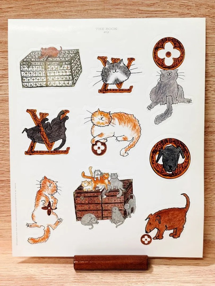 Louis vuitton sticker Novelty Cat Catgram Rare NEW JAPAN