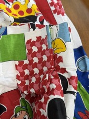 Vintage Mickey And Friends Curtain Approximately 40×80 One Side Only
