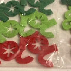Dimensions Red Green Christmas Tree Joy Scrapbook Cards Embellishments 60ct