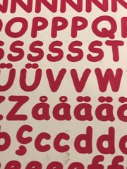 CREATIVE MEMORIES LARGE ABC/123 ALPHABET LETTERS; RED ~ 1ST LISTING