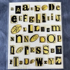 K&Company Studio K Varied Alphabet Clearly Yours Stickers Black Letters Graffiti