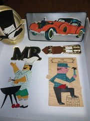 Scrapbook Vintage 60-70’s Men’s Gift Wrap Embellishments Craft Father’s Day 6ct