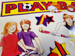 Vintage 2002 Girls Sports Stickers Scrapbooking Soccer Volleyball Softball Page