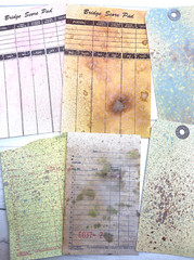 Dyed Vintage Style Ephemera 24 Pc Sampler Pack Book Pages Glassine Bags Tickets