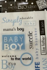 BLUE BABY BOY SAYINGS Sticker(18pc)MAMBI•Child•Mom’s Boy•Newborn•Kid•Little Man•