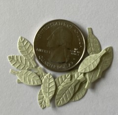 LIGHT GREEN BIRCH LEAF Die-cut Embellishment(20pc)Jolees •Garden•Christmas•Stem