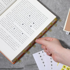 260Pcs Alphabet Tabs Self Adhesive A-Z 26 Letters Tabs Sticky and Number Sticker