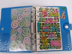 Vintage Stickopotamus Colorful 6-Ring Binder 12 Sticker Pages Scrapbook