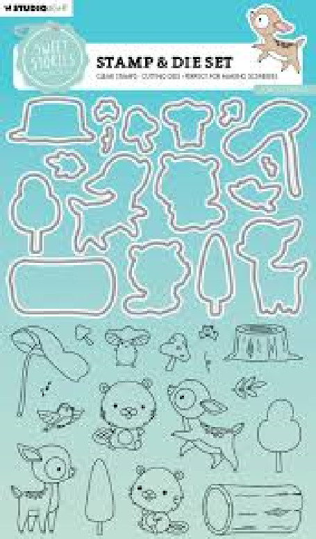 STUDIO LIGHT CLEAR ACRYLIC STAMPS N METAL DIES – FOREST FRIENDS