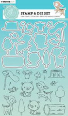STUDIO LIGHT CLEAR ACRYLIC STAMPS N METAL DIES – FOREST FRIENDS