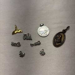 Random Lot Of 8 Charms Jewelry Making Unknown Metals