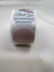 25mm Thank You Stickers 3 Patterns 500/Roll